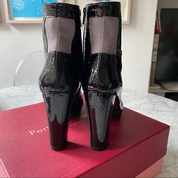 Perla Formentini Patent Suede Ankle Boot NIB - Picture 6 of 10